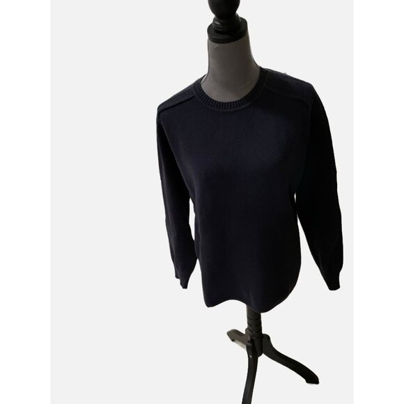 Vintage Gap Blue Scoop Neck Pullover Chunky Sweater 100% Cotton Size L. Pre-Own - Picture 1 of 6